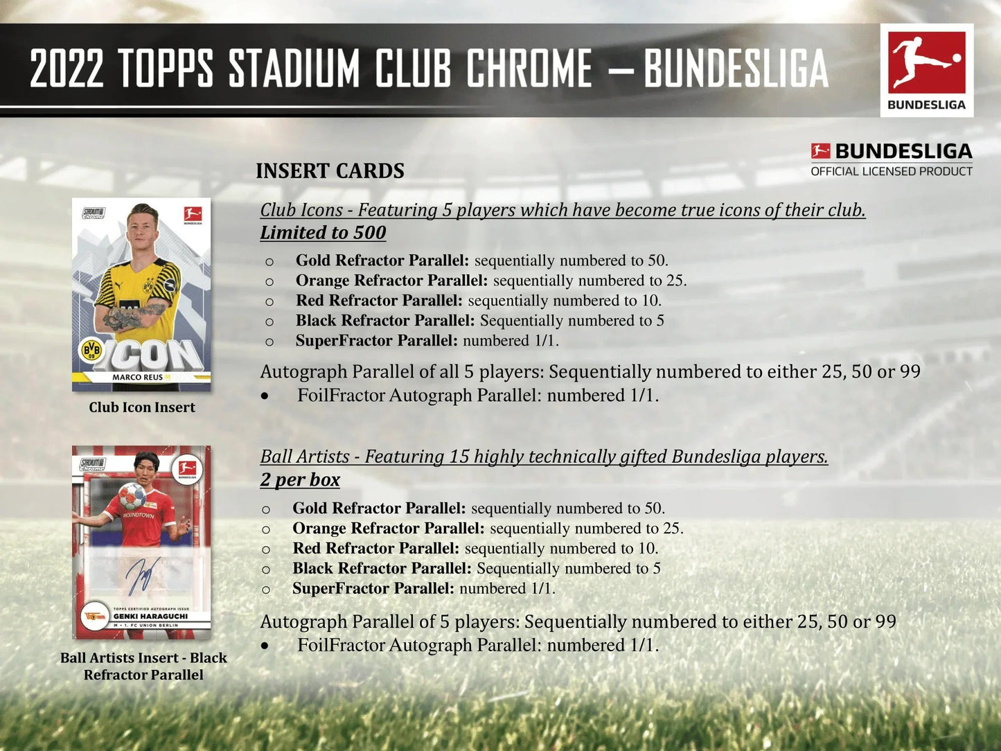 Topps - 2021/22 Bundesliga Stadium Club Chrome Football (Soccer) - Hobby Box