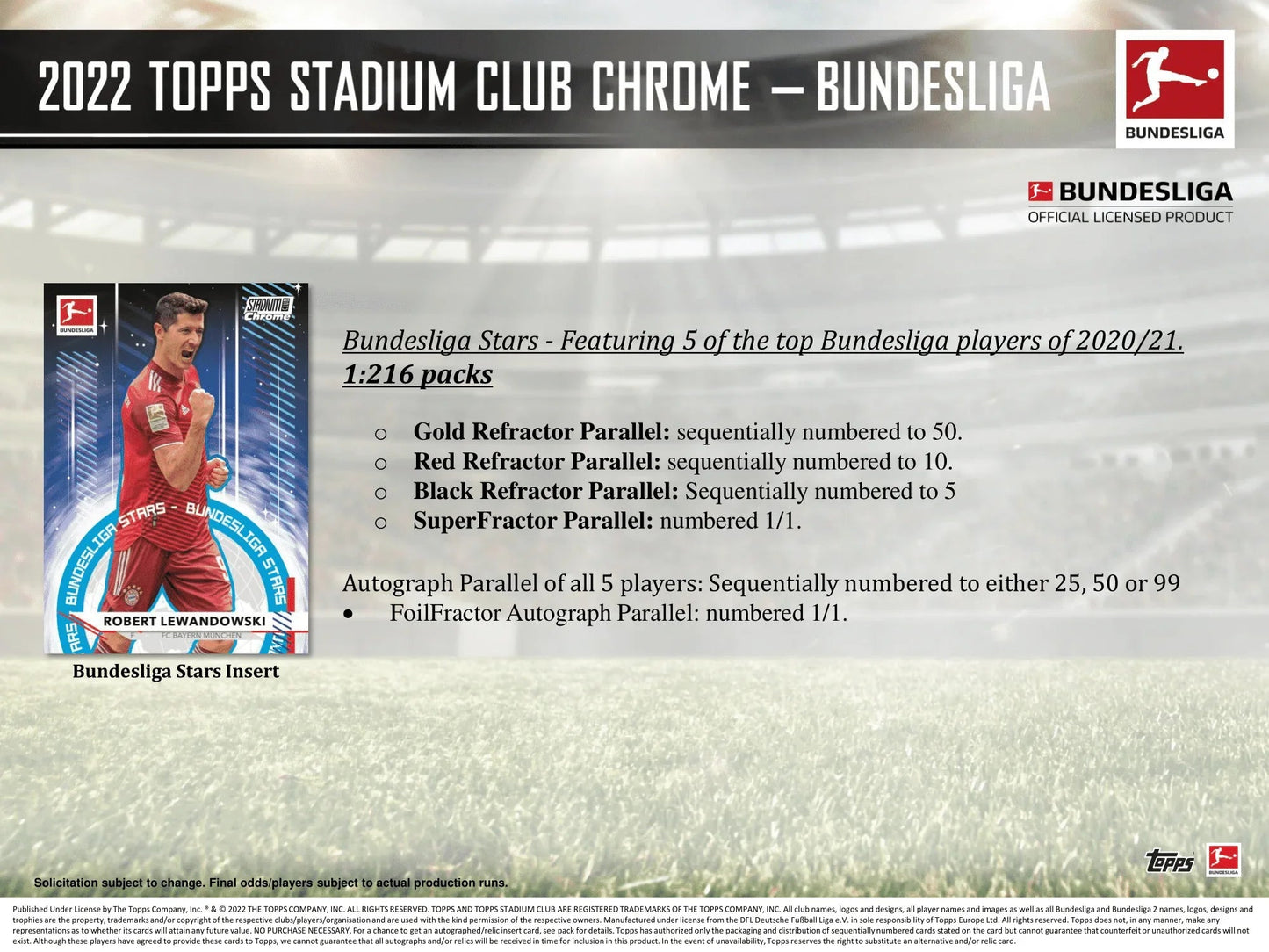 Topps - 2021/22 Bundesliga Stadium Club Chrome Football (Soccer) - Hobby Box