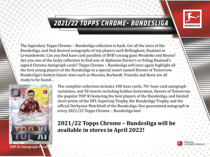 Topps - 2021/22 Chrome Bundesliga Football (Soccer) - Hobby Box
