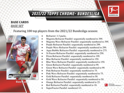 Topps - 2021/22 Chrome Bundesliga Football (Soccer) - Hobby Box