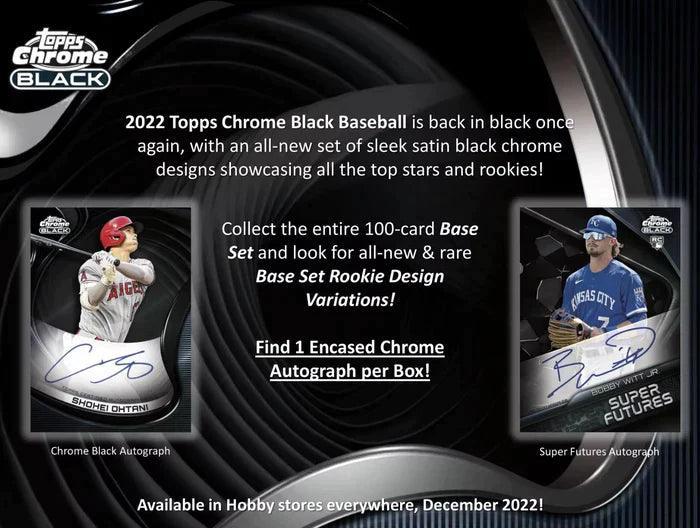 Topps - 2022 Chrome Black Baseball (MLB) - Hobby Box
