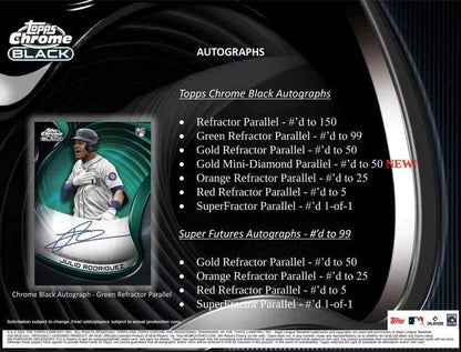 Topps - 2022 Chrome Black Baseball (MLB) - Hobby Box
