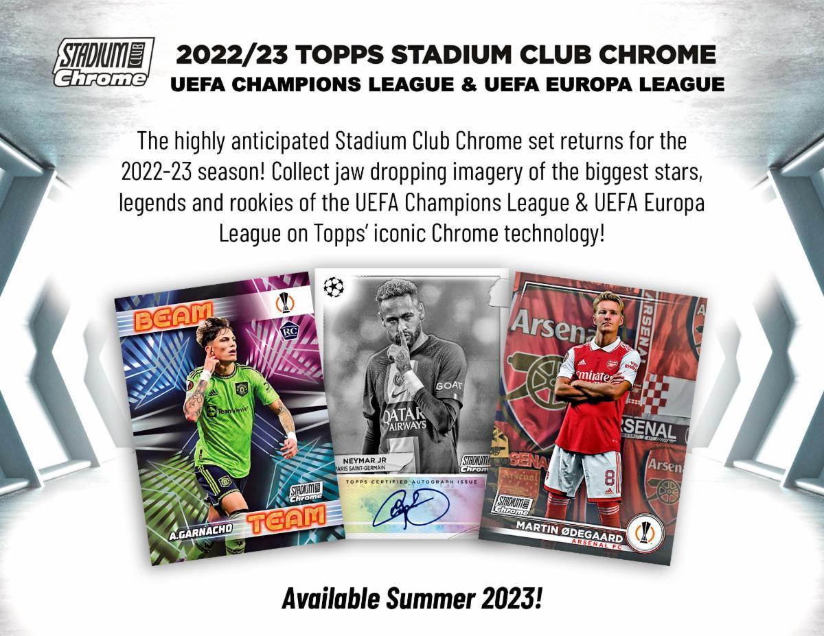 Topps - 2022/23 Stadium Club Chrome - UEFA Champions League and Europa League Competition Football (Soccer) - Hobby Box