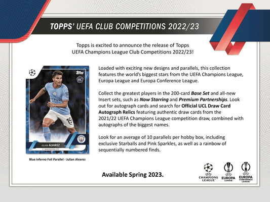 Topps - 2022/23 UEFA Club Competitions Football (Soccer) - Hobby Box