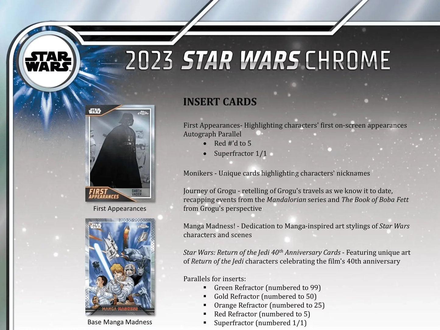 Topps - 2023 Chrome Star Wars - Hobby Box